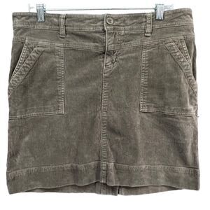 The North Face Mini Skirt Women 10 Brown Khaki Corduroy Pockets Gorpcore Granola